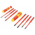 T4925; Kit: screwdrivers; Pcs: 9; insulated; 1kVAC; MOD,Pozidriv®,slot; C.K