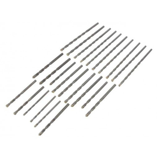 T3131; Drill set; Application: concrete; Pcs: 25; Mat: steel; Package: bag; C.K