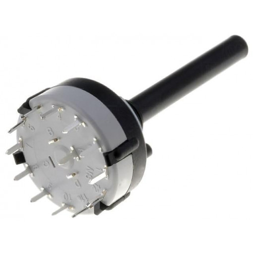 CK1049; Switch: rotary; Pos: 12; 0.15A/250VDC; Poles number: 1; 30°; 999MΩ; LORLIN