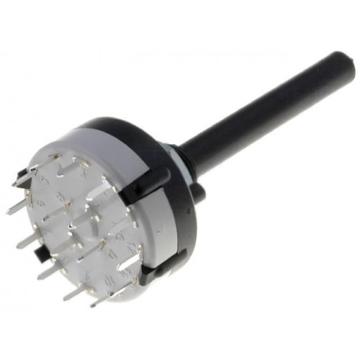 CK1052; Switch: rotary; Pos: 3; 0.15A/250VDC; Poles number: 4; 30°; -30÷85°C; LORLIN