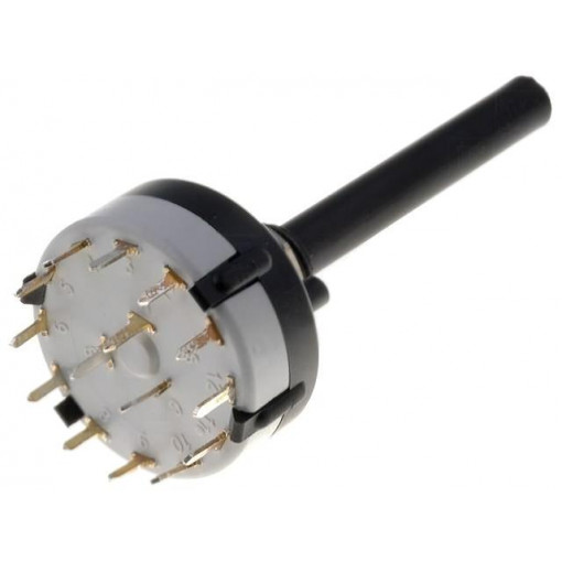 CK1061; Switch: rotary; Pos: 4; 0.15A/250VDC; Poles number: 3; 30°; -30÷85°C; LORLIN