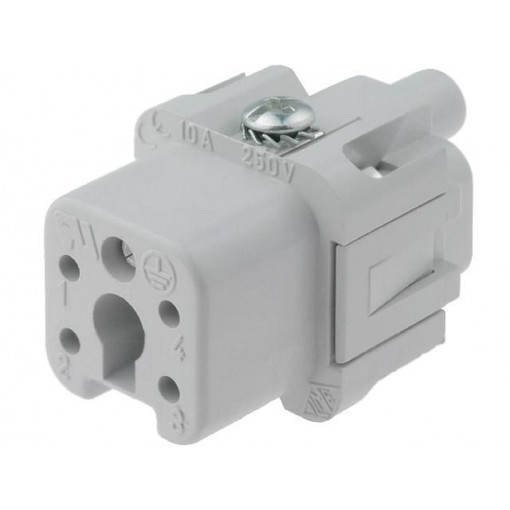 CKF 04; Connector: HDC; female; CK/MK; PIN: 5; 4+PE; size 21.21; 10A; 250V; ILME