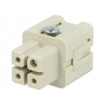 CKSF 03; Connector: HDC; female; CKS; PIN: 4; 3+PE; size 21.21; 10A; 400V; ILME