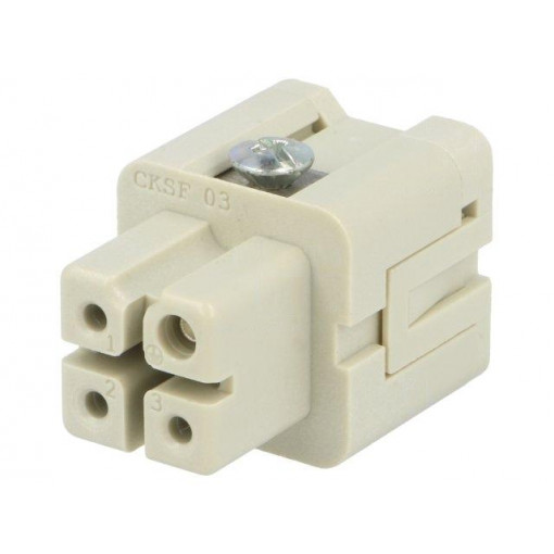 CKSF 03; Connector: HDC; female; CKS; PIN: 4; 3+PE; size 21.21; 10A; 400V; ILME