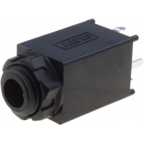 CL11061 S1V/SBB; Socket; Jack 6,35mm; female; stereo; with double switch; straight; CLIFF
