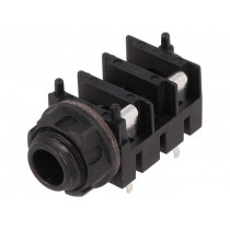 CL1110 S1/BNB; Socket; Jack 6,35mm; female; mono; with double switch; angled 90°; CLIFF
