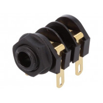 CL11607; Socket; Jack 6,35mm; female; mono; with double switch; angled 90°; CLIFF