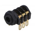 CL12207 J/SKT S2/BBB BLK; Socket; Jack 6,35mm; female; stereo; with triple switch; CLIFF