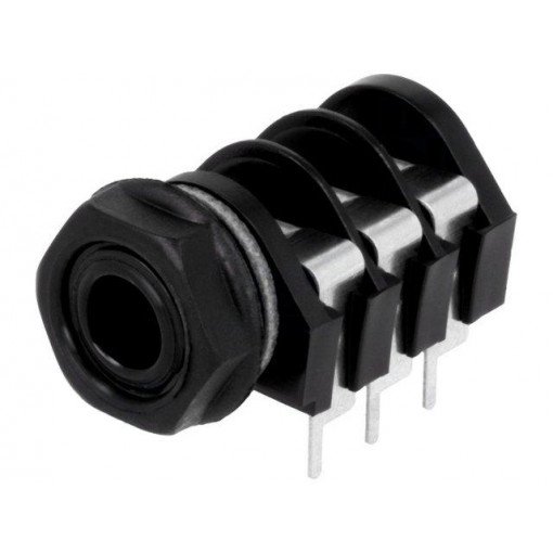 CL1232A; Socket; Jack 6,35mm; female; stereo; with on/off switch; THT; CLIFF