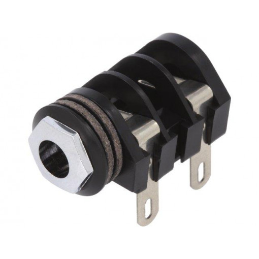 CL1282A; Socket; Jack 6,35mm; female; mono; angled 90°; for panel mounting; CLIFF
