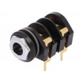 CL1308G; Socket; Jack 6,35mm; female; mono; with double switch; angled 90°; CLIFF