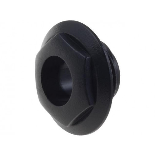 CL14218; Nut with external thread; S4 series Jack sockets; black; CLIFF