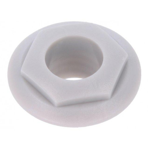 CL14218GY; Nut with external thread; S4 series Jack sockets; grey; CLIFF