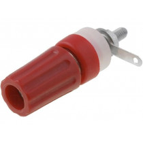 ; Socket; 4mm banana; 15A; 250VDC; L: 45mm; red; nickel plated; CLIFF ; Socket; 4mm banana; 15A; 250VDC; L: 45mm; red; nickel plated; CLIFF