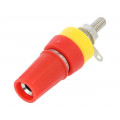 CL1572; Socket; 4mm banana; 15A; 250VDC; L: 42mm; red; nickel plated; CLIFF