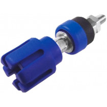 ; Socket; 4mm banana; 30A; 60VDC; 48mm; blue; nickel plated; -20÷80°C; CLIFF