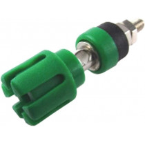 ; Socket; 4mm banana; 30A; 60VDC; 48mm; green; nickel plated; 30mΩ; CLIFF