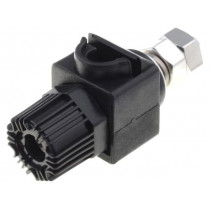CL159825BA; Socket; 4mm banana; 60A; 60VDC; black; 64mm; Contacts: nickel; 30mΩ; CLIFF