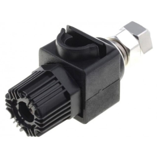 CL159825BA; Socket; 4mm banana; 60A; 60VDC; black; 64mm; Contacts: nickel; 30mΩ; CLIFF