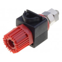 CL159825RA; Socket; 4mm banana; 60A; 60VDC; red; 64mm; Contacts: nickel; 30mΩ; CLIFF