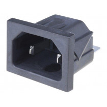 CL191930; Connector: AC supply; socket; male; 10A; 250VAC; IEC 60320; C18; CLIFF