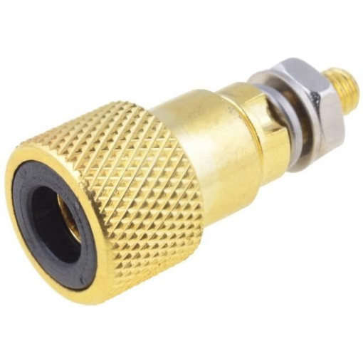 CL2160B TP/6 CS; Terminal; loudspeaker; with 4mm transversal socket; Mat: brass; CLIFF