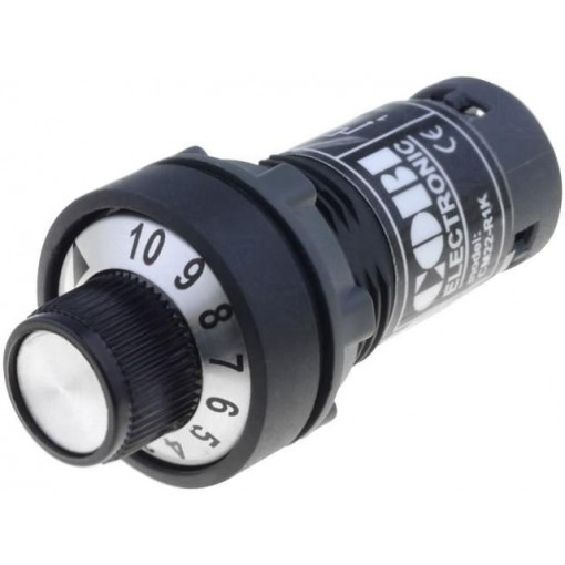 CM22-R1K; Potentiometer; 22mm; CM22; -25÷70°C; Ø22.5mm; IP65; 1kΩ; COBI ELECTRONIC CM22-R1K; Potentiometer; 22mm; CM22; -25÷70°C; Ø22.5mm; IP65; 1kΩ; COBI ELECTRONIC