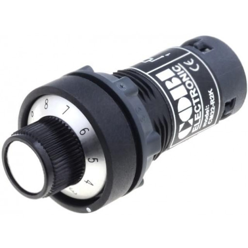 CM22-R2K; Potentiometer; 22mm; CM22; -25÷70°C; Ø22.5mm; IP65; 2kΩ; COBI ELECTRONIC CM22-R2K; Potentiometer; 22mm; CM22; -25÷70°C; Ø22.5mm; IP65; 2kΩ; COBI ELECTRONIC