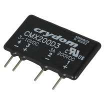 CMX200D3; Relay: solid state; Ucntrl: 3÷10VDC; 3A; 0÷200VDC; THT; SIP; CRYDOM CMX200D3; Relay: solid state; Ucntrl: 3÷10VDC; 3A; 0÷200VDC; THT; SIP; CRYDOM