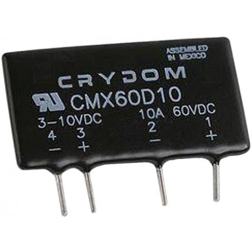 CMX60D10; Relay: solid state; Ucntrl: 3÷10VDC; 10A; 0÷60VDC; THT; SIP; CRYDOM CMX60D10; Relay: solid state; Ucntrl: 3÷10VDC; 10A; 0÷60VDC; THT; SIP; CRYDOM