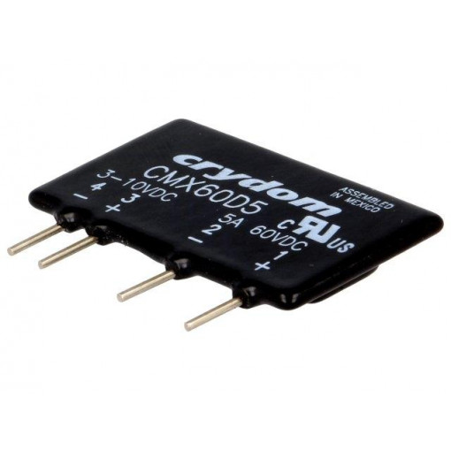 CMX60D5; Relay: solid state; Ucntrl: 3÷10VDC; 5A; 0÷60VDC; THT; SIP; CRYDOM CMX60D5; Relay: solid state; Ucntrl: 3÷10VDC; 5A; 0÷60VDC; THT; SIP; CRYDOM