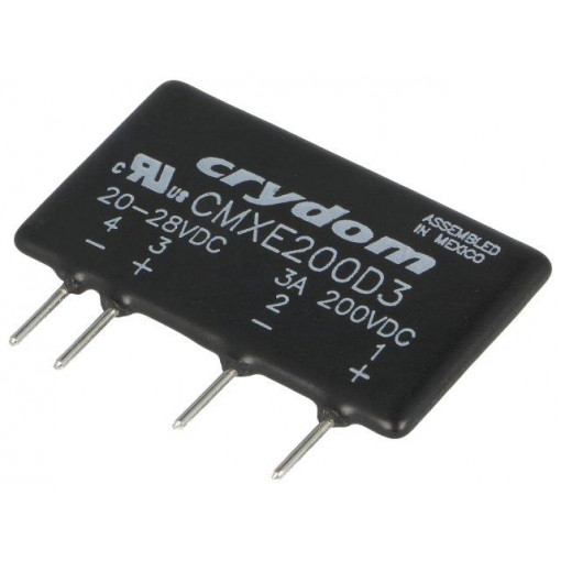CMXE200D3; Relay: solid state; Ucntrl: 20÷28VDC; 3A; 0÷200VDC; THT; SIP; CRYDOM CMXE200D3; Relay: solid state; Ucntrl: 20÷28VDC; 3A; 0÷200VDC; THT; SIP; CRYDOM