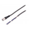 CN-24A-C5; Connection lead; M8; PIN: 4; straight; 5m; plug; PANASONIC