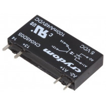 CN048D05; Relay: solid state; Ucntrl: 3÷12VDC; 100mA; 0÷48VDC; THT; SIP; CRYDOM
