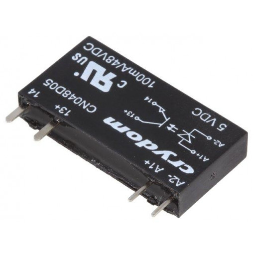 CN048D05; Relay: solid state; Ucntrl: 3÷12VDC; 100mA; 0÷48VDC; THT; SIP; CRYDOM CN048D05; Relay: solid state; Ucntrl: 3÷12VDC; 100mA; 0÷48VDC; THT; SIP; CRYDOM