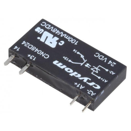 CN048D24; Relay: solid state; Ucntrl: 15÷30VDC; 100mA; 0÷48VDC; THT; SIP; CRYDOM CN048D24; Relay: solid state; Ucntrl: 15÷30VDC; 100mA; 0÷48VDC; THT; SIP; CRYDOM
