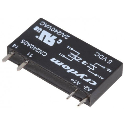 CN240A05; Relay: solid state; Ucntrl: 3÷12VDC; 2A; 24÷280VAC; THT; SIP; CRYDOM