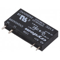 CN240A05R; Relay: solid state; Ucntrl: 3÷12VDC; 2A; 24÷280VAC; THT; SIP; CRYDOM