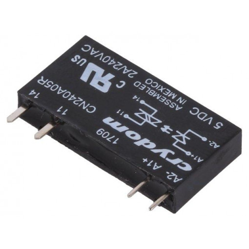 CN240A05R; Relay: solid state; Ucntrl: 3÷12VDC; 2A; 24÷280VAC; THT; SIP; CRYDOM