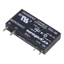 CN240A60R; Relay: solid state; Ucntrl: 38÷72VDC; 2A; 24÷280VAC; THT; SIP; CRYDOM