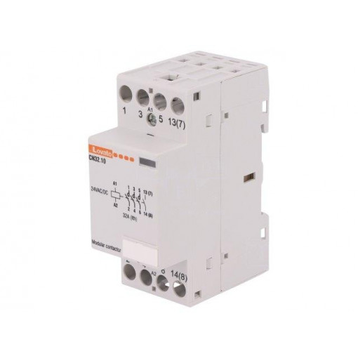 CN3210024; Contactor: 4-pole installation; NO x4; 24VAC; 24VDC; 32A; DIN; CN32; LOVATO ELECTRIC