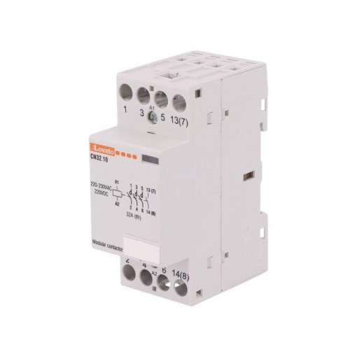 CN3210220; Contactor: 4-pole installation; NO x4; 220÷230VAC; 220÷230VDC; LOVATO ELECTRIC