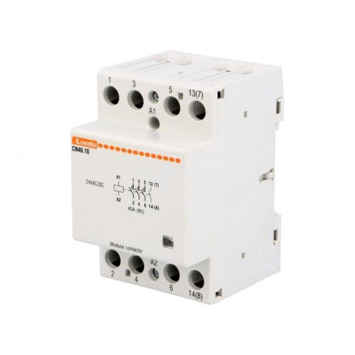 CN4010024; Contactor: 4-pole installation; NO x4; 24VAC; 24VDC; 40A; DIN; CN40; LOVATO ELECTRIC