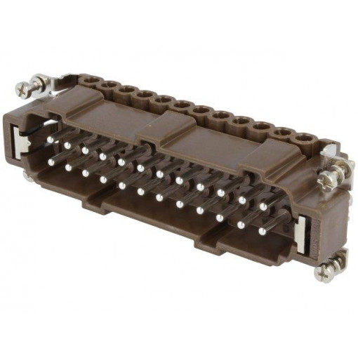 CNEM 24 RY; Connector: rectangular; male; 180 °C; 24+PE; size 104.27; 16A; 500V; ILME