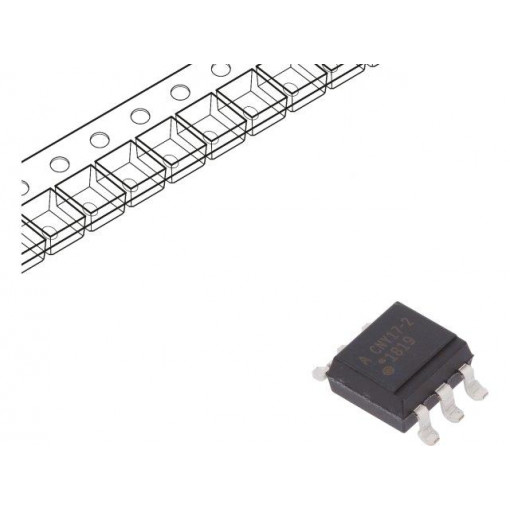 CNY17-2-500E; Optocoupler; SMD; Channels: 1; Out: transistor; Uinsul: 5kV; Uce: 70V; BROADCOM (AVAGO)