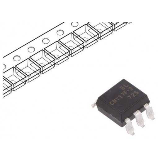CNY17F-2S(TA); Optocoupler; SMD; Channels: 1; Out: transistor; Uinsul: 5kV; Uce: 80V; EVERLIGHT