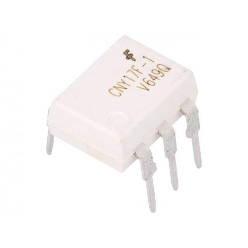 CNY17F1VM; Optocoupler; THT; Channels: 1; Out: transistor; Uinsul: 4.17kV; DIP6; ON SEMICONDUCTOR (FAIRCHILD) CNY17F1VM; Optocoupler; THT; Channels: 1; Out: transistor; Uinsul: 4.17kV; DIP6; ON SEMICONDUCTOR (FAIRCHILD)
