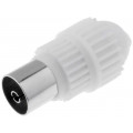 ; Plug; coaxial 9.5mm (IEC 169-2); female; straight; for cable;  ; Plug; coaxial 9.5mm (IEC 169-2); female; straight; for cable;