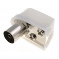 ; Plug; coaxial 9.5mm (IEC 169-2); female; angled 90°; for cable;  ; Plug; coaxial 9.5mm (IEC 169-2); female; angled 90°; for cable;