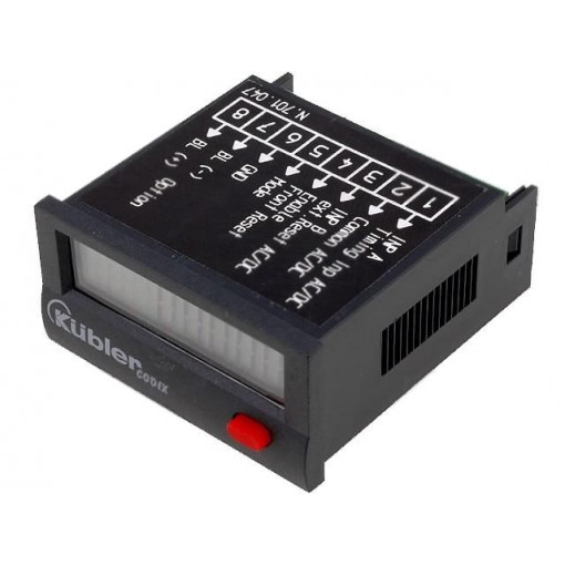 6.135.012.853; Counter: electronical; LCD; working time; Body dim: 48x24x48mm; KUBLER 6.135.012.853; Counter: electronical; LCD; working time; Body dim: 48x24x48mm; KUBLER